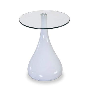 Lava Accent Table in White - Ornate Home