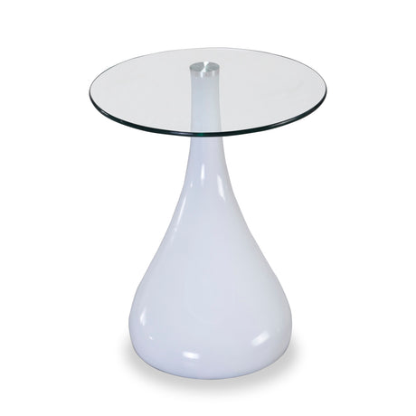 Lava Accent Table in White - Ornate Home