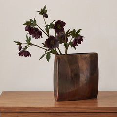 Laval Brown Cast Aluminum Vase - Ornate Home