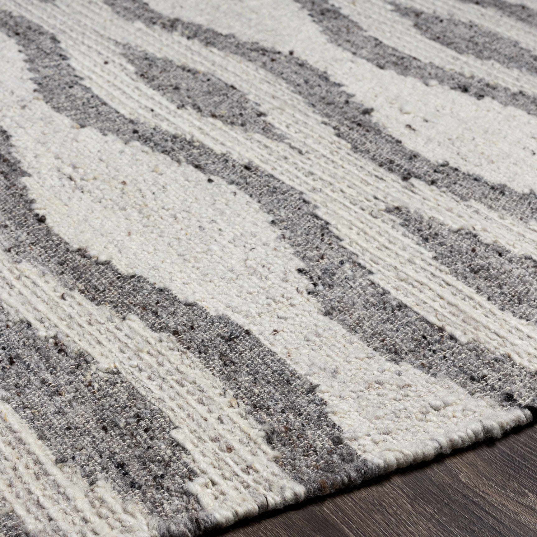 Lavalwaves Hand Woven Flatweave Wool Carpet - Clearance - Ornate Home