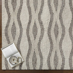 Lavalwaves Hand Woven Flatweave Wool Carpet - Clearance - Ornate Home