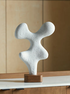 Lavarsen White/Brown Sculpture (17.38" H) - Ornate Home
