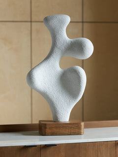 Lavarsen White/Brown Sculpture (25.13" H) - Ornate Home