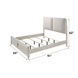 Laveda Light Gray/Pearl White Queen Bed w/LED - Ornate Home