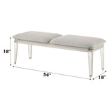 Laveda Pearl White Bench - Ornate Home