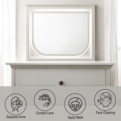 Laveda Pearl White Mirror w/LED - Ornate Home
