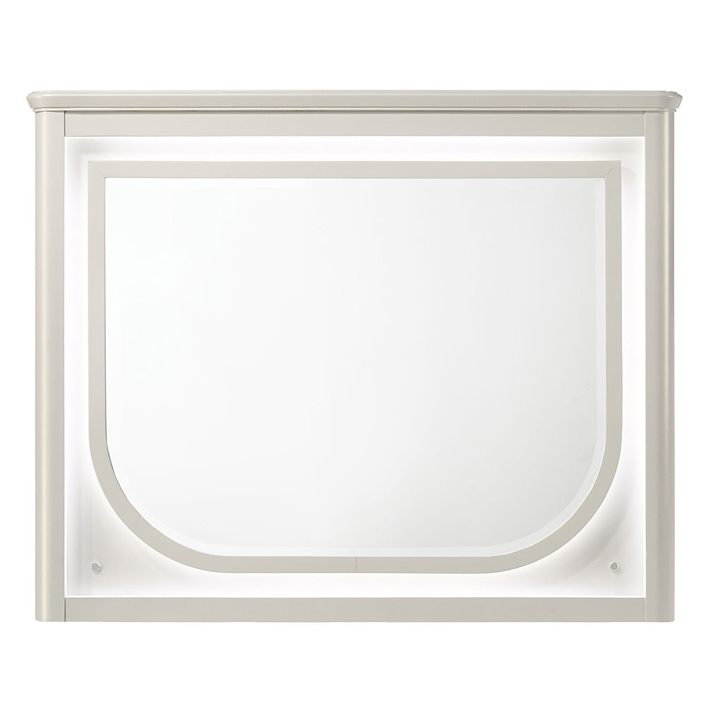 Laveda Pearl White Mirror w/LED - Ornate Home