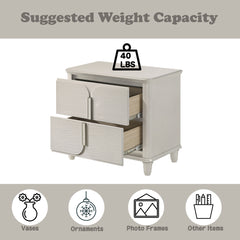 Laveda Pearl White Nightstand - Ornate Home