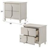 Laveda Pearl White Nightstand - Ornate Home