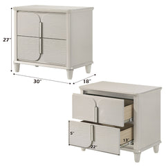 Laveda Pearl White Nightstand - Ornate Home