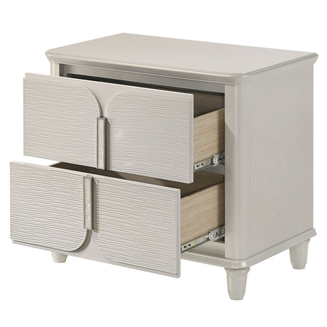 Laveda Pearl White Nightstand - Ornate Home