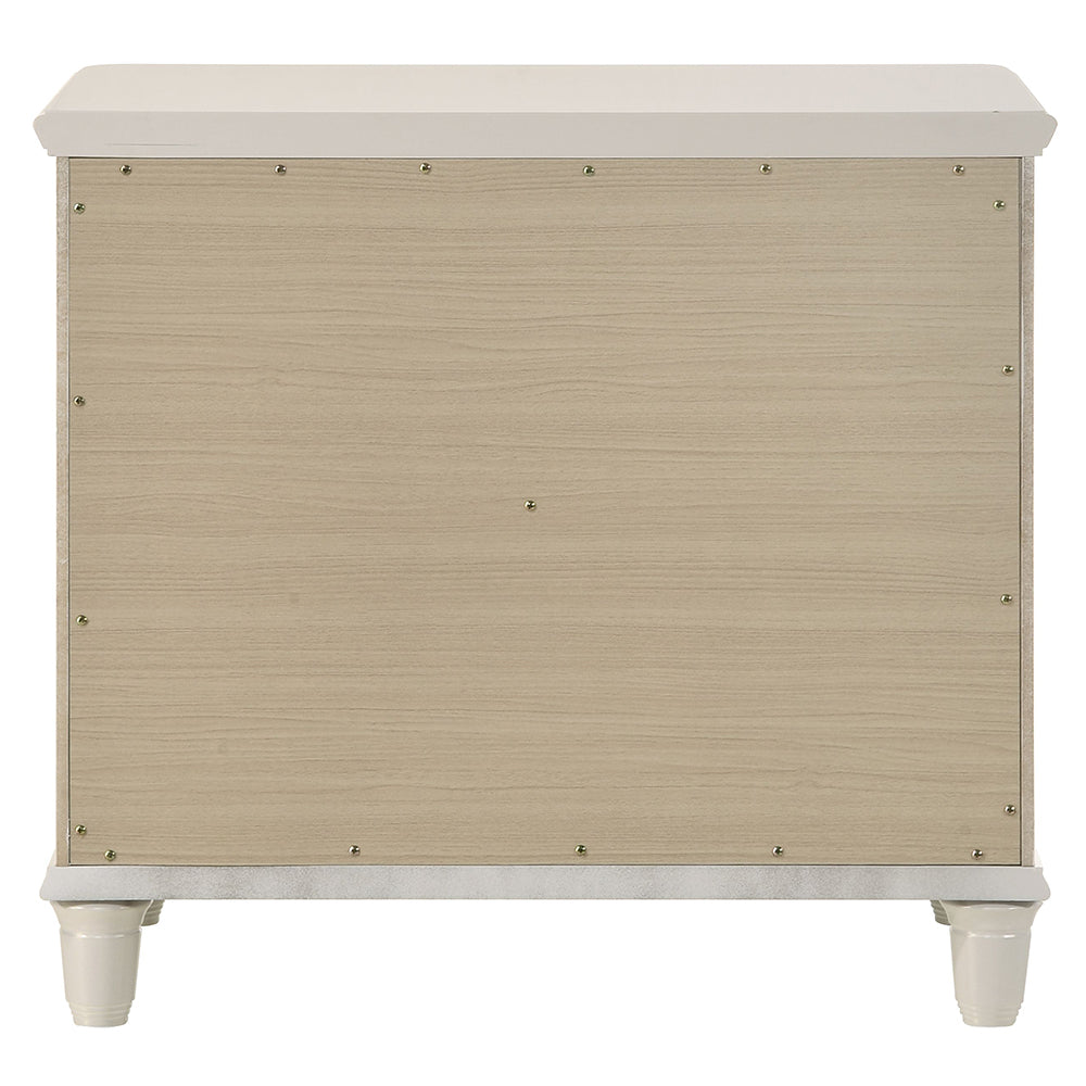 Laveda Pearl White Nightstand - Ornate Home