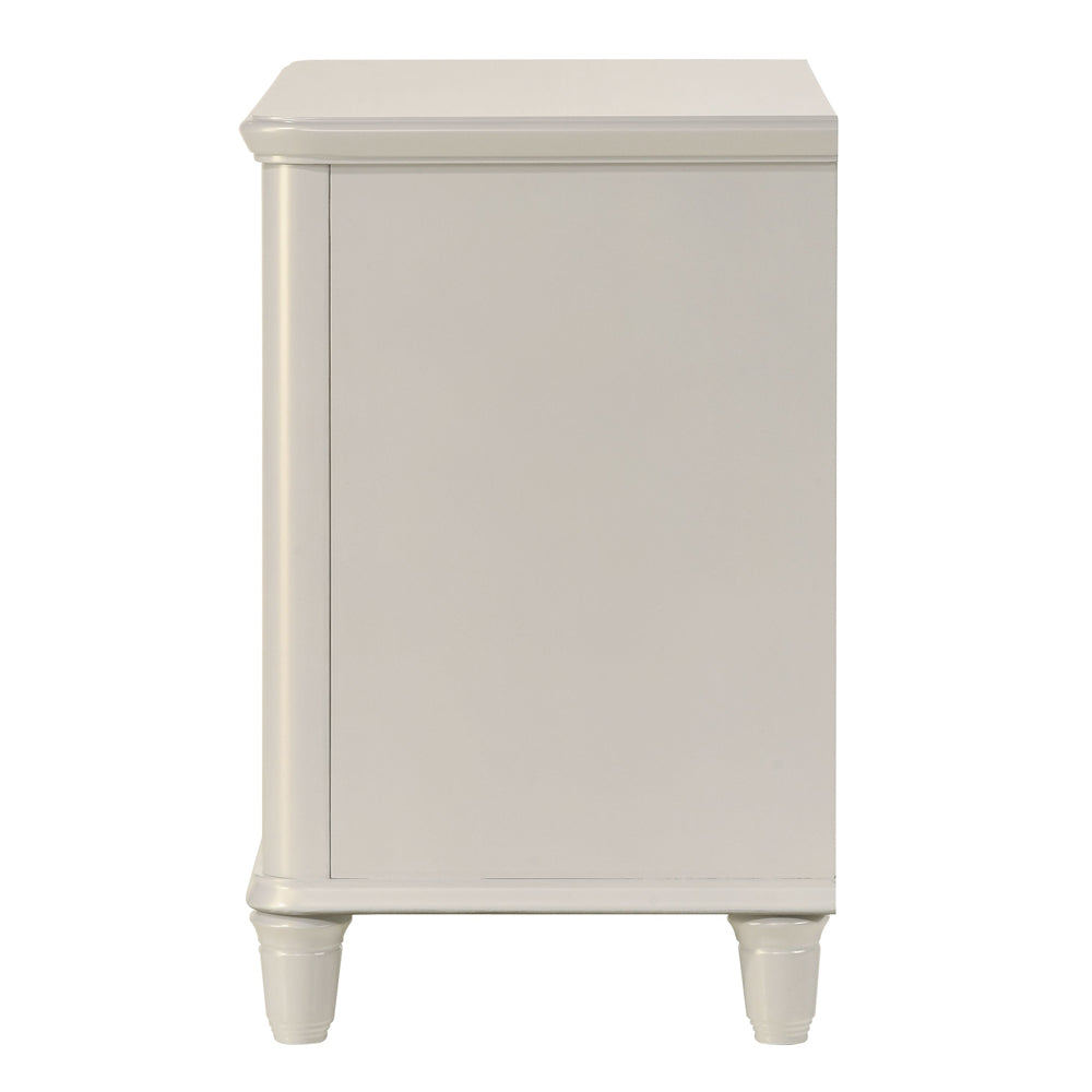 Laveda Pearl White Nightstand - Ornate Home