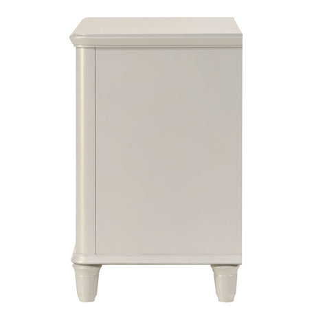 Laveda Pearl White Nightstand - Ornate Home