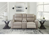 Lavenhorne Pebble Reclining Loveseat with Console - Ornate Home
