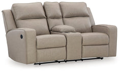 Lavenhorne Pebble Reclining Loveseat with Console - Ornate Home