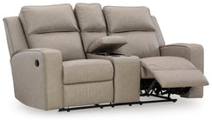 Lavenhorne Pebble Reclining Loveseat with Console - Ornate Home