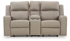 Lavenhorne Pebble Reclining Loveseat with Console - Ornate Home