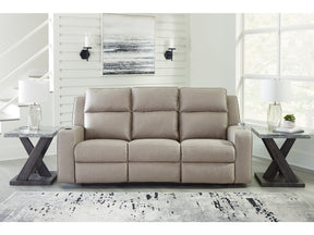 Lavenhorne Pebble Reclining Sofa with Drop Down Table (Online Special Price) - Ornate Home