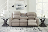 Lavenhorne Pebble Reclining Sofa with Drop Down Table (Online Special Price) - Ornate Home