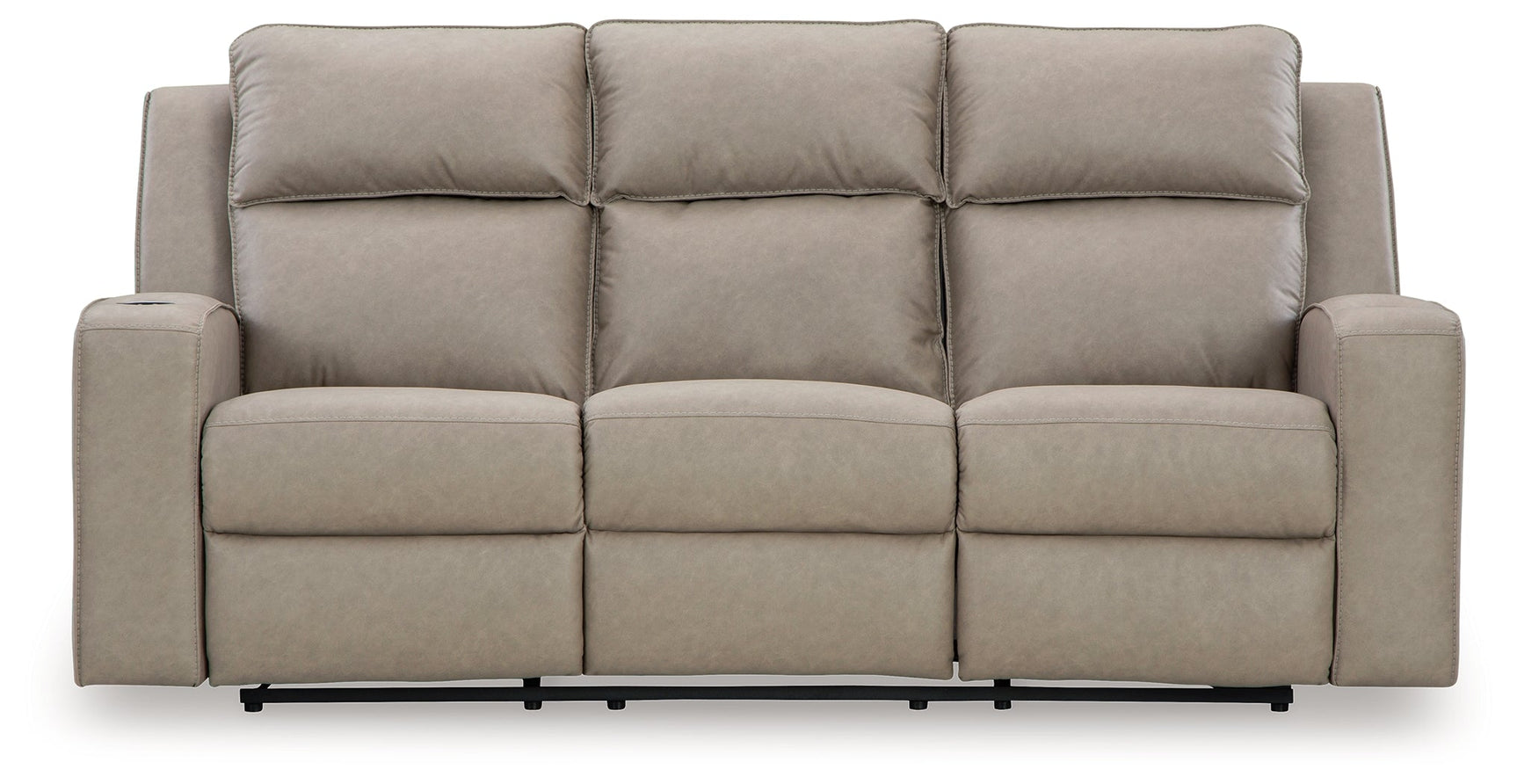 Lavenhorne Pebble Reclining Sofa with Drop Down Table (Online Special Price) - Ornate Home