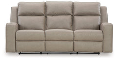 Lavenhorne Pebble Reclining Sofa with Drop Down Table - Ornate Home