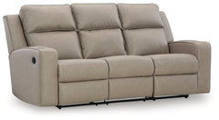 Lavenhorne Pebble Reclining Sofa with Drop Down Table - Ornate Home