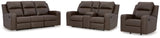 Lavenhorne Umber Reclining Sofa, Loveseat and Recliner - Ornate Home