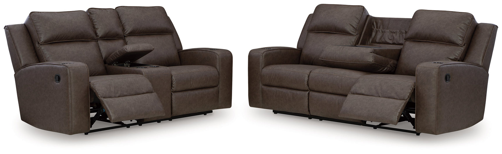 Lavenhorne Umber Reclining Sofa and Loveseat (Online Special Price) - Ornate Home