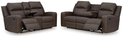 Lavenhorne Umber Reclining Sofa and Loveseat - Ornate Home