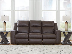 Lavenhorne Umber Reclining Sofa with Drop Down Table - Ornate Home