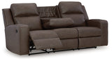 Lavenhorne Umber Reclining Sofa with Drop Down Table - Ornate Home