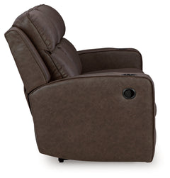 Lavenhorne Umber Reclining Sofa with Drop Down Table - Ornate Home