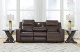 Lavenhorne Umber Reclining Sofa with Drop Down Table - Ornate Home