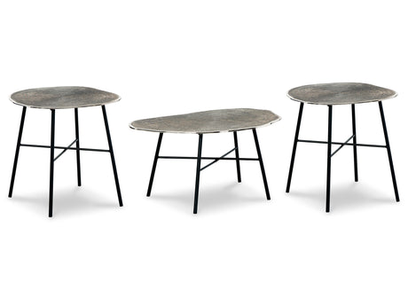 Laverford Chrome/Black Coffee Table and 2 End Tables - Ornate Home