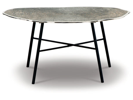 Laverford Chrome/Black Coffee Table and 2 End Tables - Ornate Home