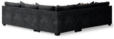 Lavernett Charcoal 3-Piece Sectional and Oversized Ottoman (Online Special Price) - Ornate Home