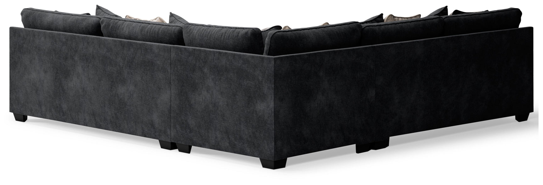 Lavernett Charcoal 3-Piece Sectional and Oversized Ottoman - Ornate Home