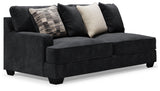 Lavernett Charcoal 4-Piece Sectional with Ottoman - Ornate Home