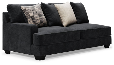 Lavernett Charcoal 4-Piece Sectional with Ottoman - Ornate Home