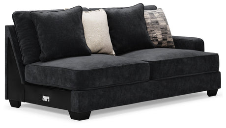 Lavernett Charcoal 4-Piece Sectional with Ottoman - Ornate Home