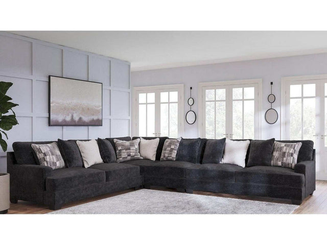 Lavernett Charcoal 4pc Sectional Sofa (Online Special Price) - Ornate Home