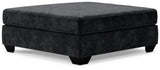 Lavernett Charcoal 5-Piece Sectional and Ottoman - Ornate Home