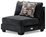 Lavernett Charcoal 5-Piece Sectional and Ottoman - Ornate Home