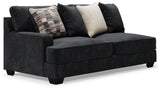 Lavernett Charcoal 5-Piece Sectional and Ottoman - Ornate Home