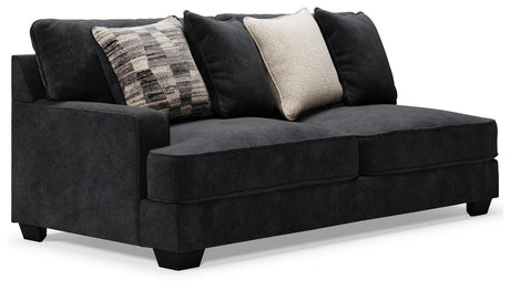 Lavernett Charcoal 5-Piece Sectional and Ottoman - Ornate Home