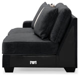 Lavernett Charcoal 5-Piece Sectional and Ottoman - Ornate Home