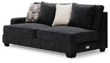 Lavernett Charcoal 5-Piece Sectional and Ottoman - Ornate Home
