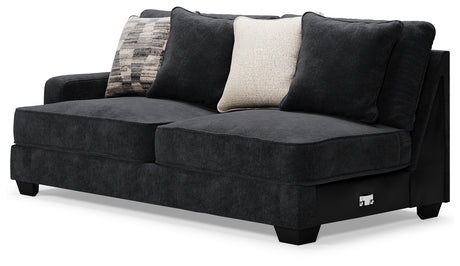 Lavernett Charcoal 5-Piece Sectional and Ottoman - Ornate Home