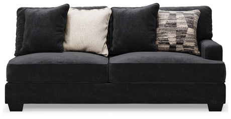 Lavernett Charcoal 5-Piece Sectional and Ottoman - Ornate Home